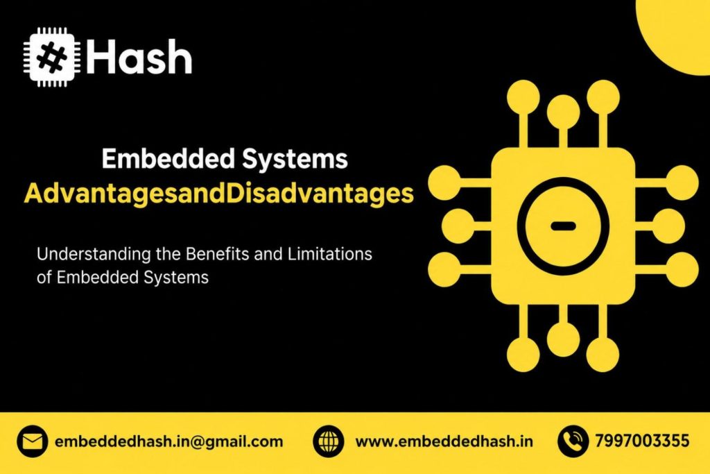 Embedded Systems Networking concept illustrating wireless communication between embedded devices and smart systems.